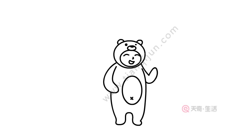 儿童节玩偶服简笔画怎么画 儿童节玩偶服简笔画画法(图3) 儿童节玩偶服简笔画怎么画